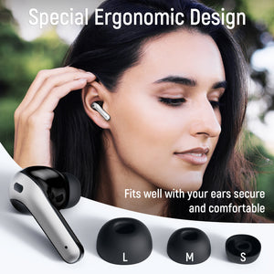 Bluetooth Headphones 50H Playback True Wireless Earbuds with Wireless Charging Case Waterproof Earphones In-Ear Headset with Microphone for Android iOS Laptop TV Gaming Computer Sport ZINGBIRD